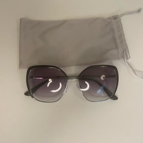 Foster Grant women's aviator-style sunglasses purple ombre lenses with soft case - Picture 6 of 6